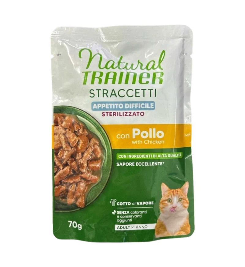 Natural Trainer Straccetti Adult Pollo Gatto 70g