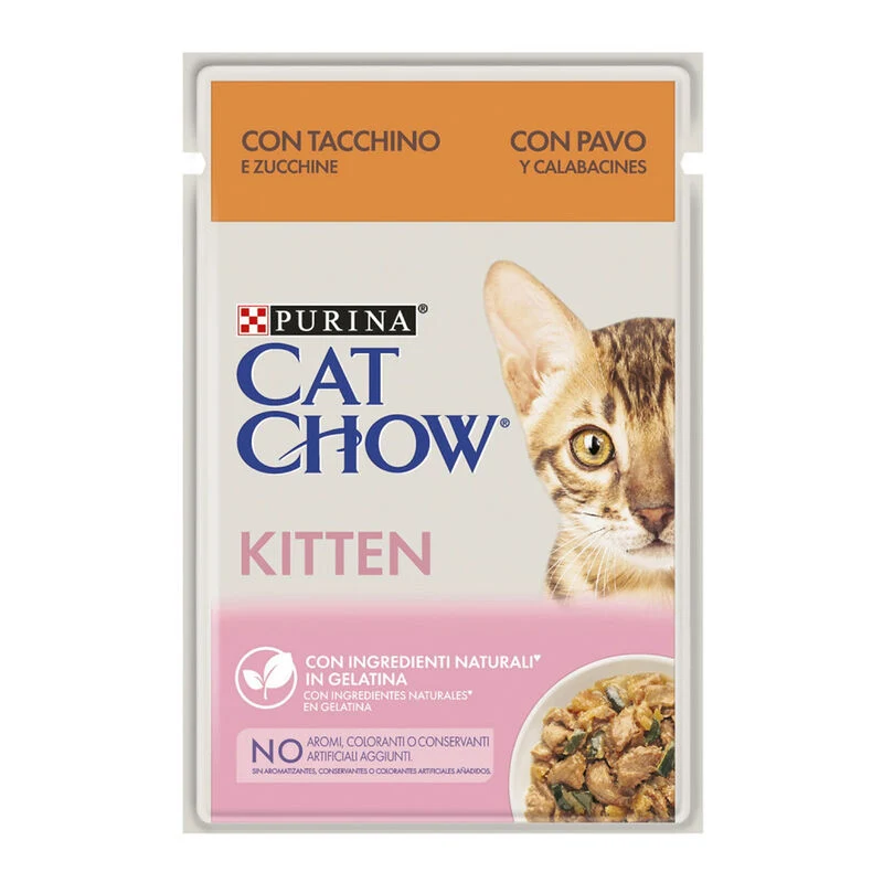 Cat Chow Umido Kitten Con Tacchino E Zucchine 85g