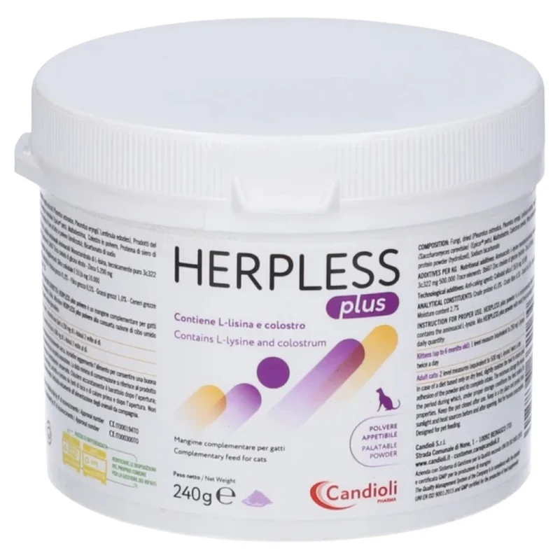 CANDIOLI Herpless Plus Gatto Polvere 240gr