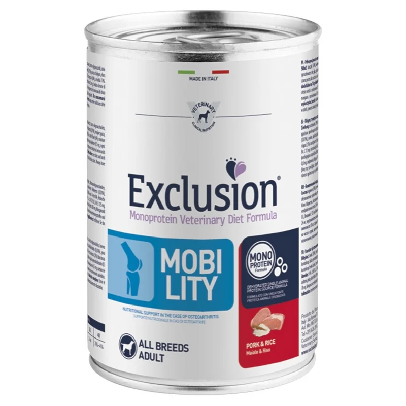 EXCLUSION Cane Mobility Maiale e Riso 24x400gr