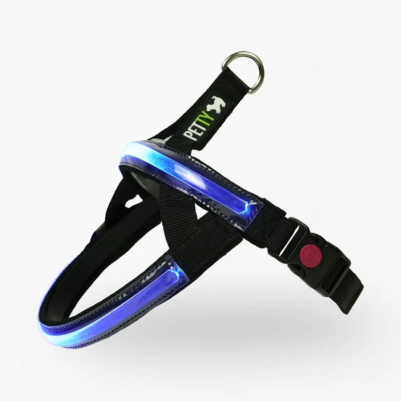 Petty Pettorina Norvegese LED Blu XS - Visibilità Estrema 500m