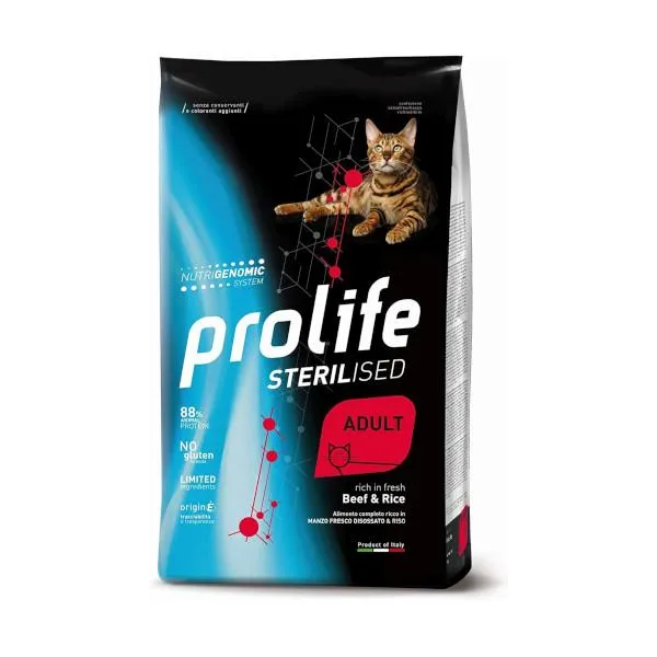Prolife Sterilised Adult Manzo e Riso 7kg