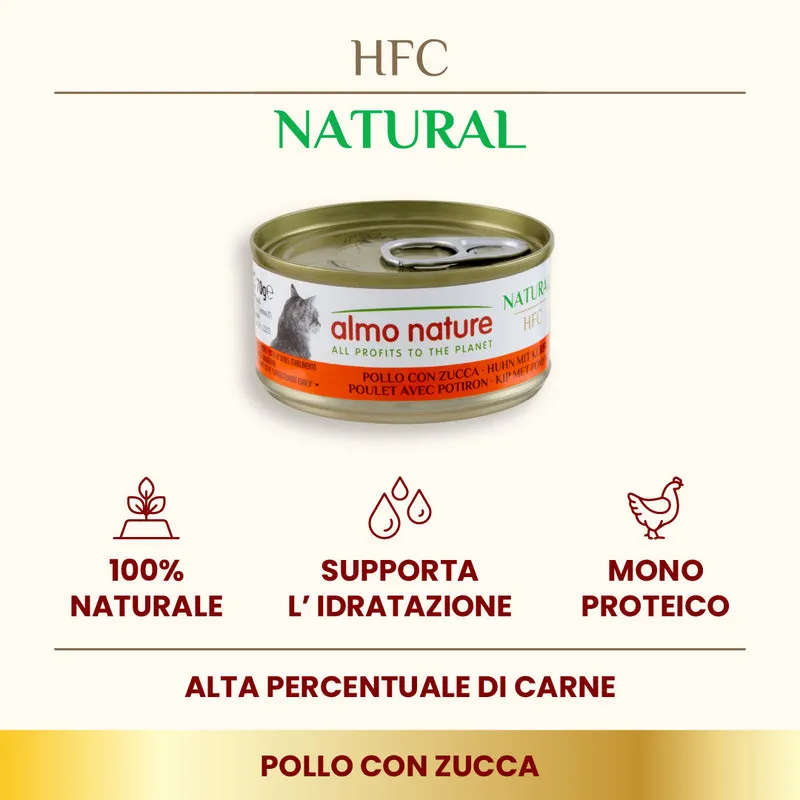Almo Nature HFC Natural Gatto Pollo con Zucca 70gr