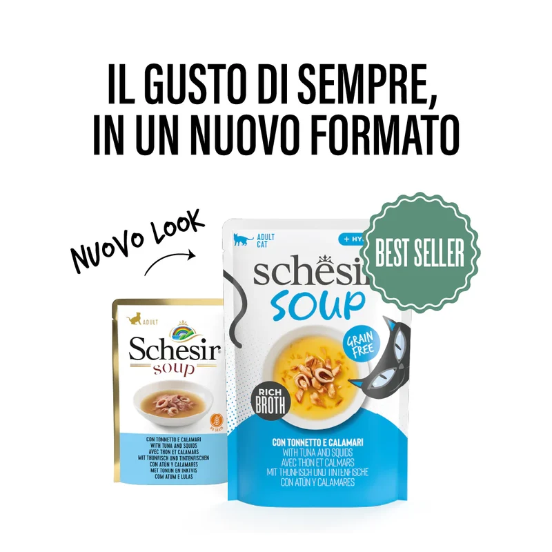 Schesir Gatto Soup con Tonnetto e Calamari 40gr