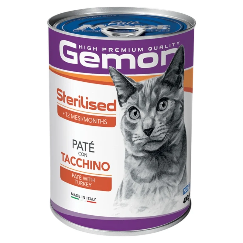 GEMON Gatto Sterilised Patè con Tacchino 400gr