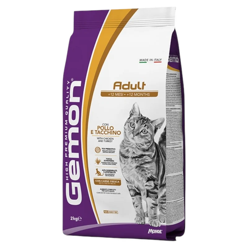 GEMON Gatto Adult con Pollo & Tacchino 2Kg