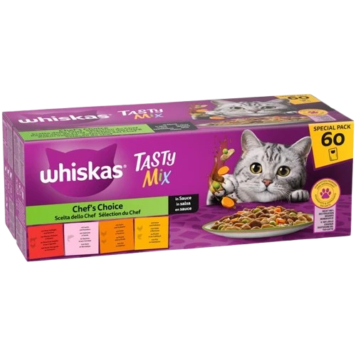 60x85g Whiskas Tasty Mix Scelta dello Chef