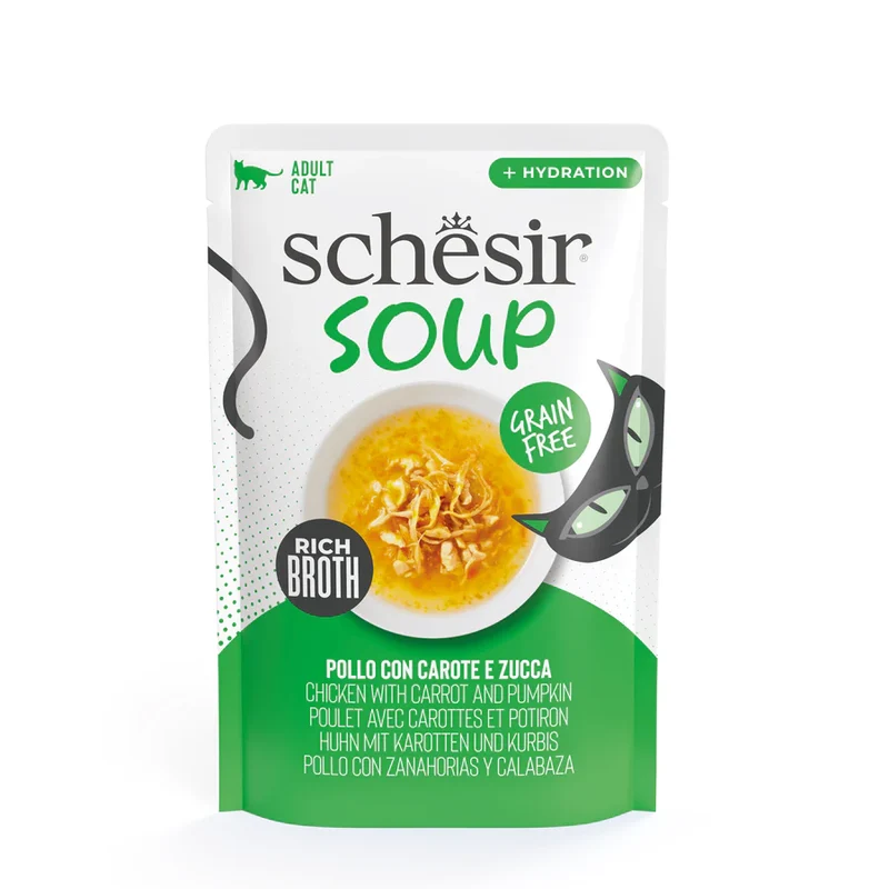 Schesir Soup Pollo Zucca in Zuppa 40g - Alimento Complementare Gatti