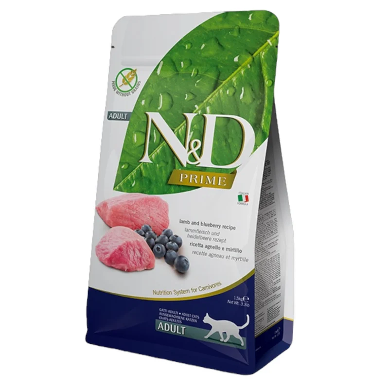 FARMINA N&D Gatto Prime GF Adult - Agnello e Mirtillo 300gr