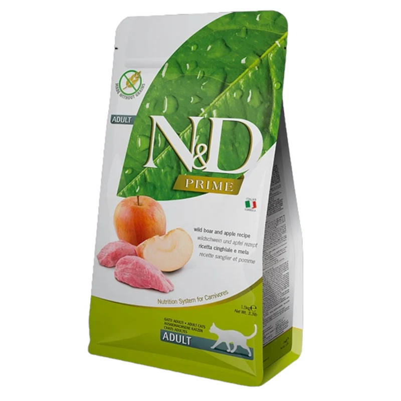 FARMINA N&D Gatto Prime GF Adult - Cinghiale e Mela 1,5Kg