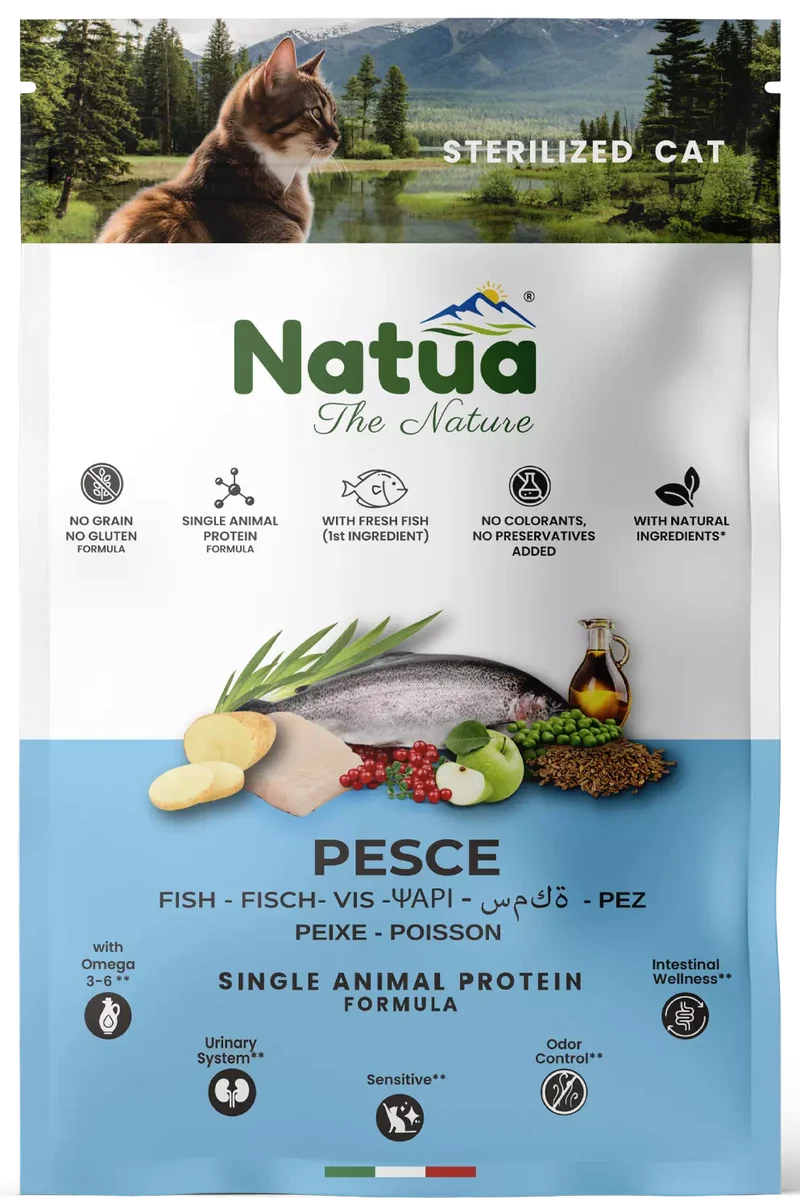 Natua Cat Sterilised Pesce 1,5kg