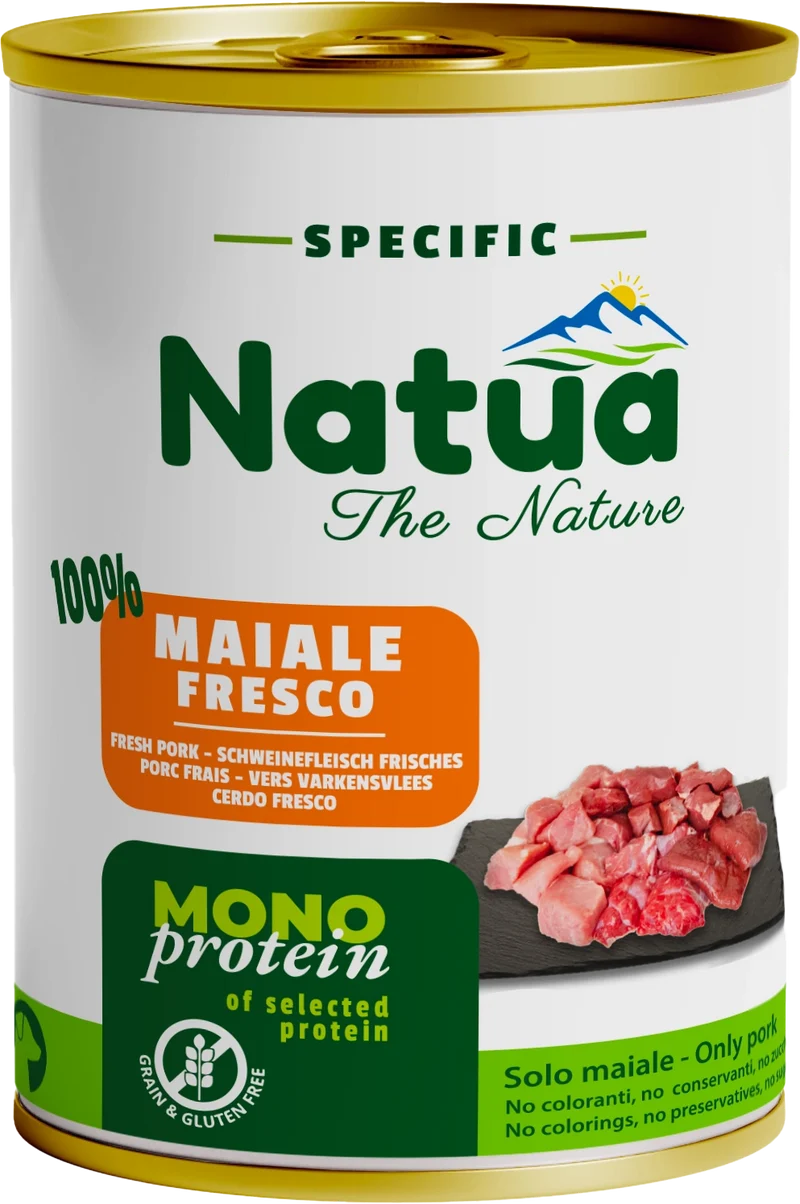 Natua Dog Specific Monoprotein Maiale 400g Lattina