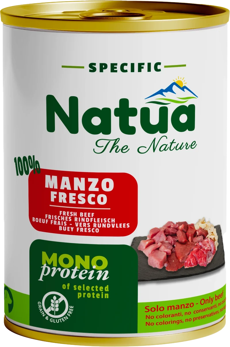 Natua Dog Specific Monoprotein Manzo 400g Lattina