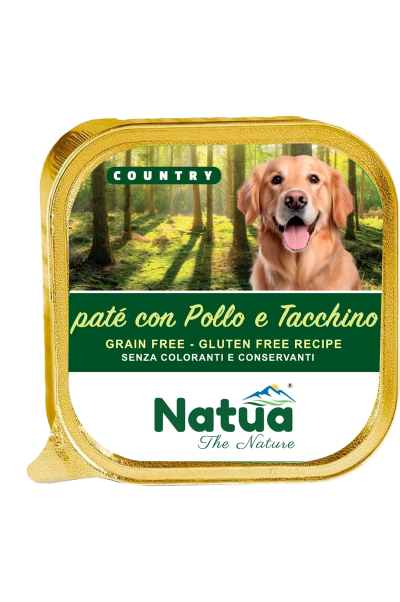 Natua Dog Country Pollo Tacchino 300g Vaschetta