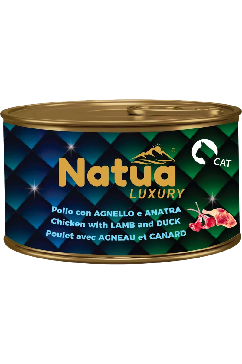 Natua Luxury Pollo Agnello Anatra 85g - Cibo Umido Gatto Adulto