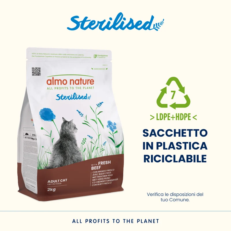 Almo Nature Functional Cats - Sterilised Manzo 2kg
