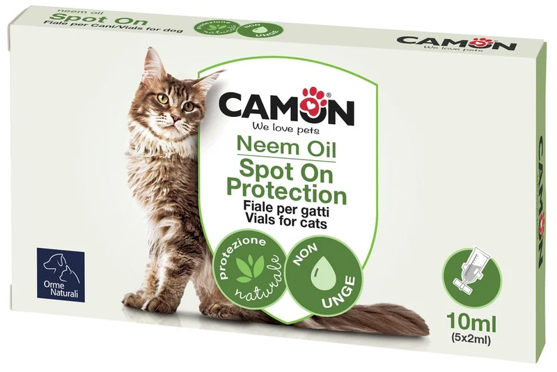 Camon Spot-On Olio Neem Gatto Protezione Naturale 5x2ml