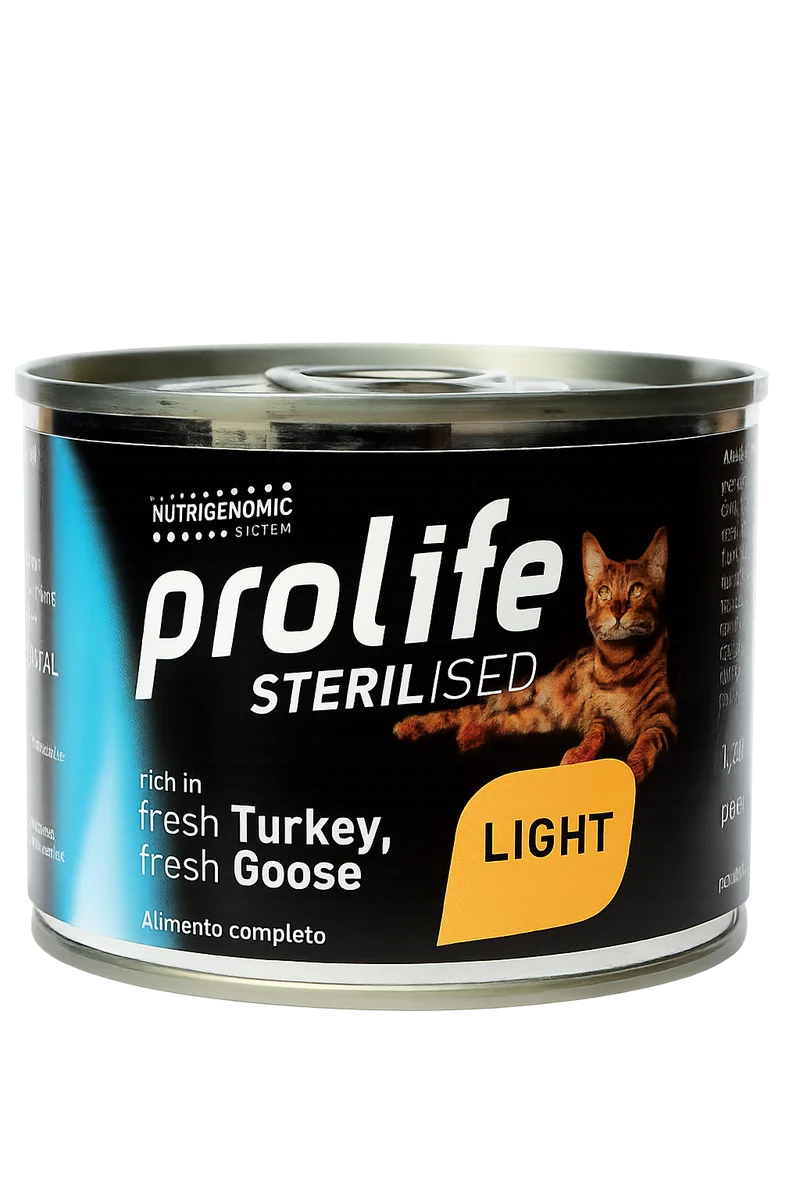 Prolife Cat Wet Sterilised Light Turkey Goose 200g Lattina