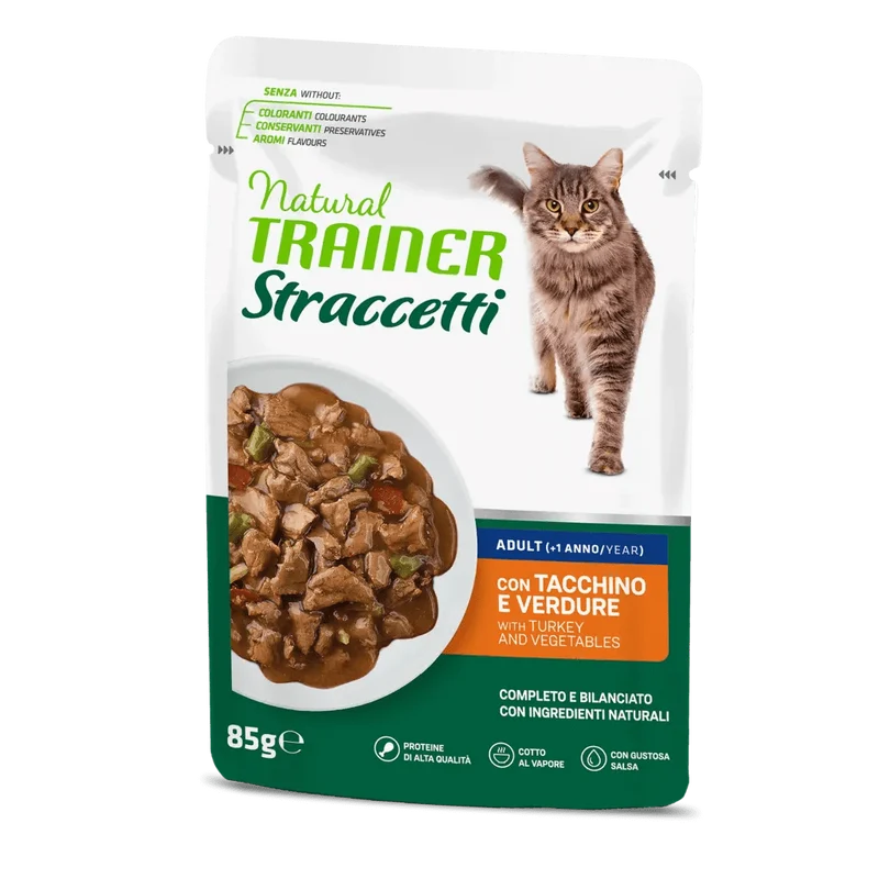 Natural Trainer Cat Straccetti con Tacchino 85g