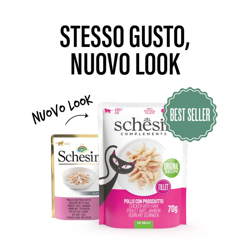 Schesir Complements Gatto Adulto Pollo con Prosciutto 70 g