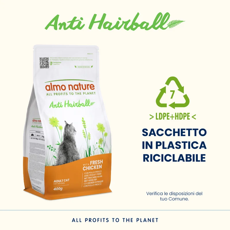 Almo Nature Functional Cats - Anti Hariball Pollo 400g