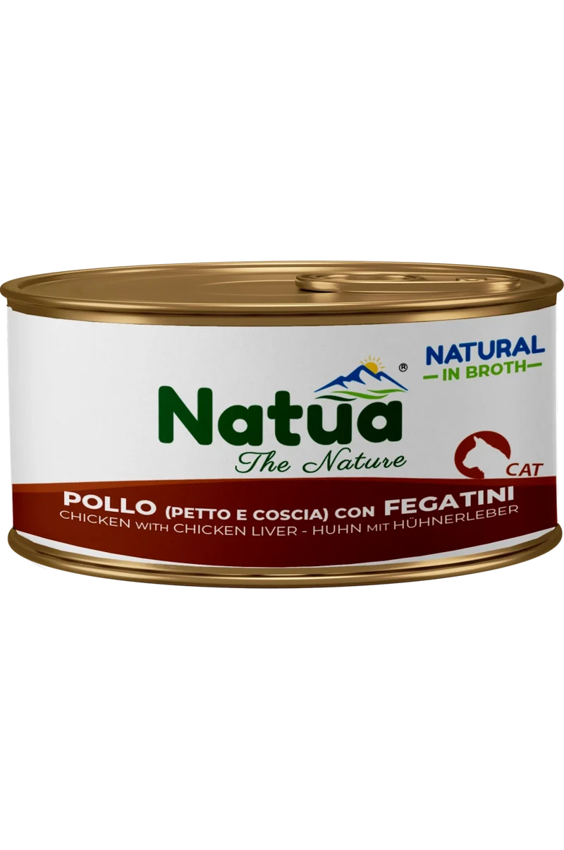 Natua Cat Natural Pollo Fegatini Broth 85g Lattina