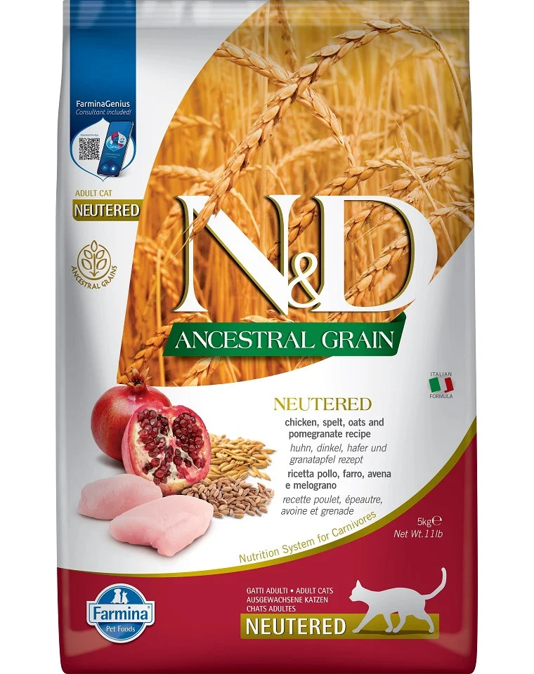 Farmina N&D Ancestral Gatti Sterilizzati Pollo e Melograno 5 kg