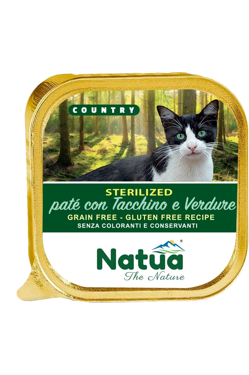 Natua Cat Country Sterilised Tacchino Verdure 100g Vaschetta