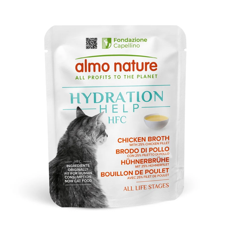 Almo Nature HFC Hydration Help Brodo di Pollo con Filetti di Pollo 50g