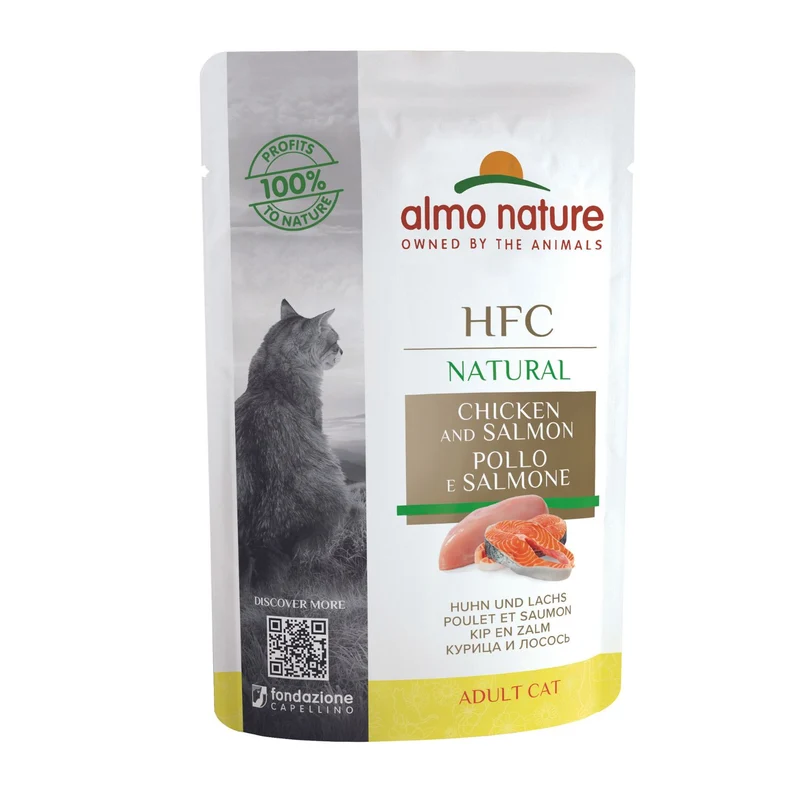 ALMO NATURE HFC Natural Pollo e Salmone 55g Busta