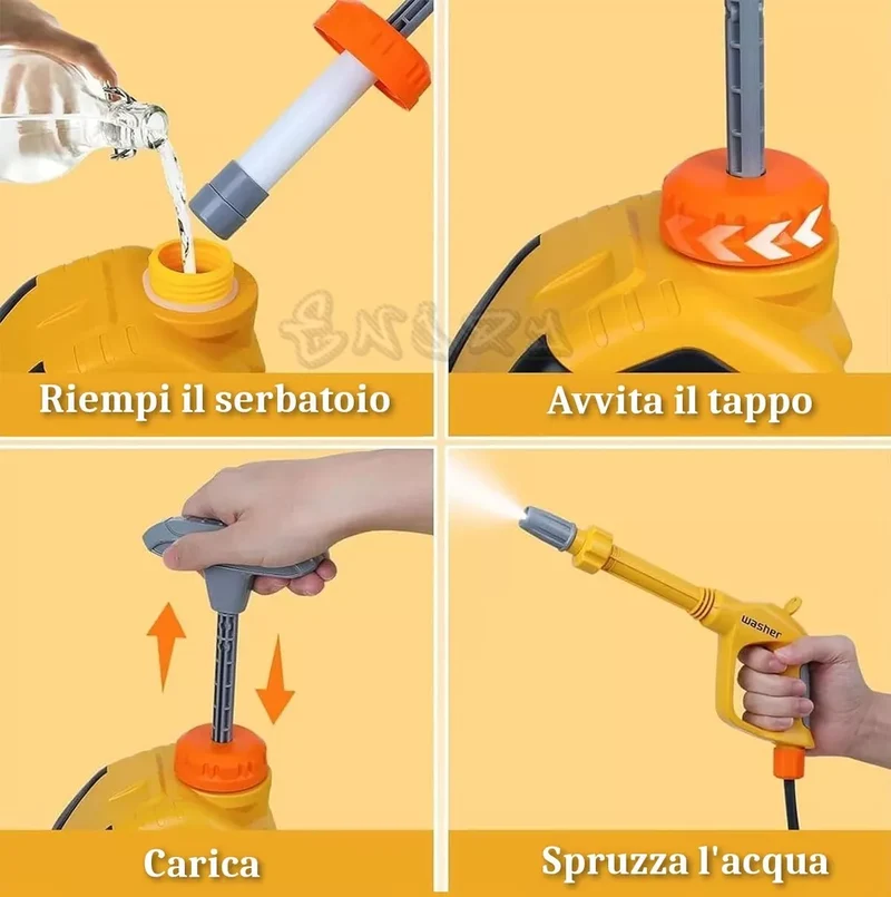 Idropulitrice per bambini, spugna in tessuto, lavavetro