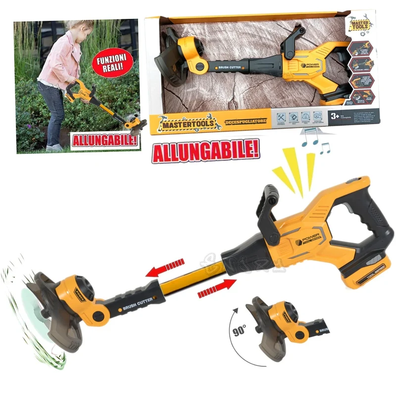 tagliaerba giocattolo per bambini manico allungabile SUONI LUCI gioco giardino