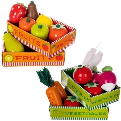 Banco del mercato Giocattolo, Gioco frutta verdura supermercato in Legno per Bambini