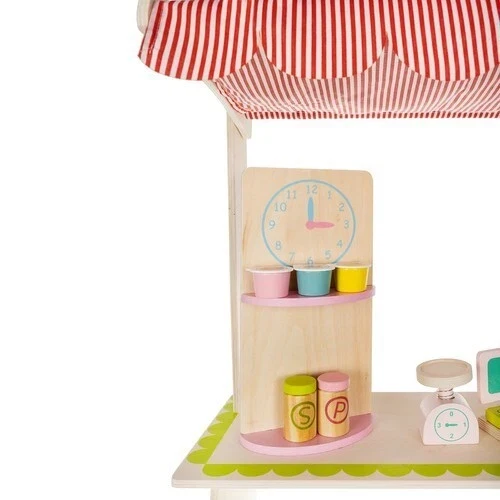 Banco del mercato Giocattolo, Gioco frutta verdura supermercato in Legno per Bambini