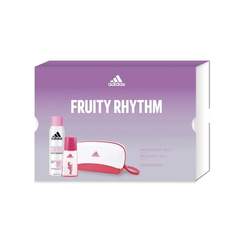 Adidas Cofanetto Fruity Rhythm Edt 30ml + Deo Spray 150ml + Pochette