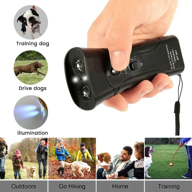 Ultrasonic Bark Control | Anti Dog Barking Trainer LED Light