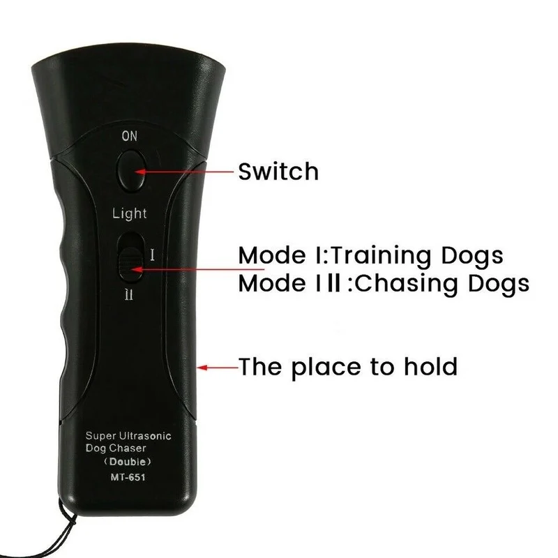 Ultrasonic Bark Control | Anti Dog Barking Trainer LED Light