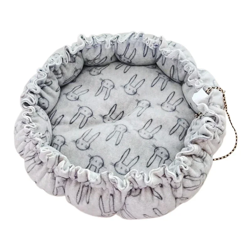 Round Dog Cat Bed Dount Basket Warm Plush Cats Cushion Pet Bag Mat Winter House Soft Nest Puppy Sleeping Sofa for Small Dogs Cat