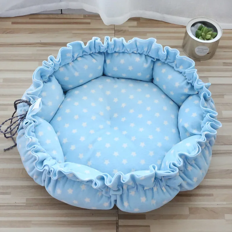 Round Dog Cat Bed Dount Basket Warm Plush Cats Cushion Pet Bag Mat Winter House Soft Nest Puppy Sleeping Sofa for Small Dogs Cat