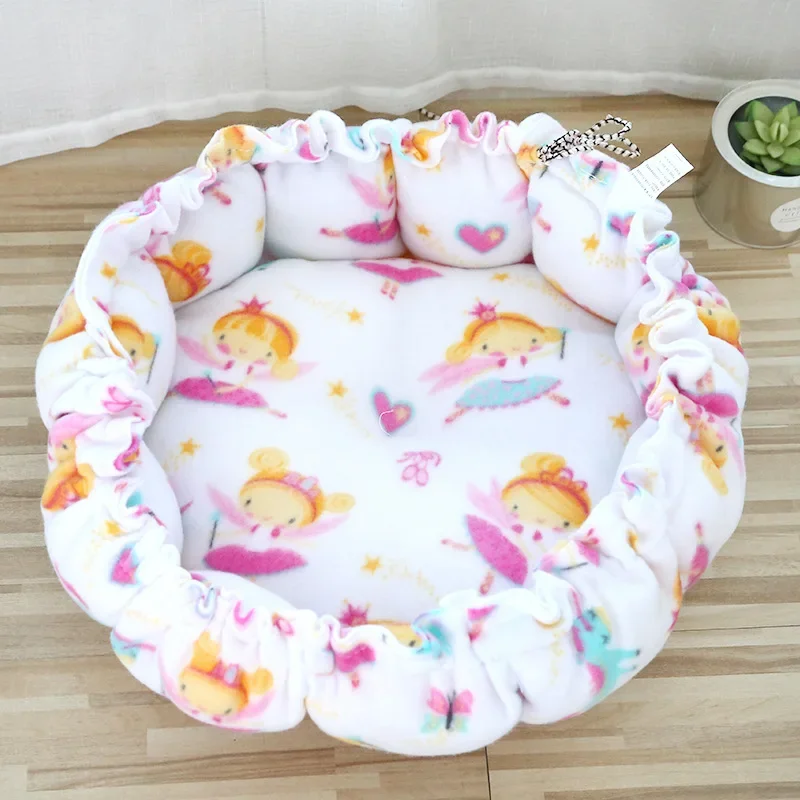 Round Dog Cat Bed Dount Basket Warm Plush Cats Cushion Pet Bag Mat Winter House Soft Nest Puppy Sleeping Sofa for Small Dogs Cat