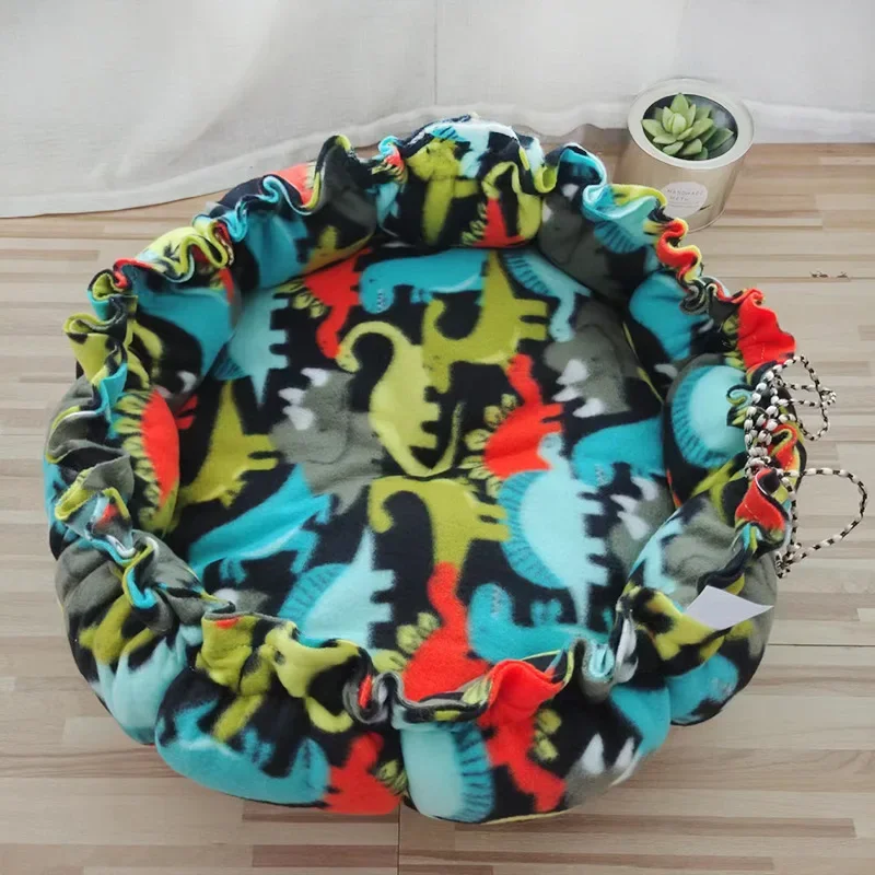 Round Dog Cat Bed Dount Basket Warm Plush Cats Cushion Pet Bag Mat Winter House Soft Nest Puppy Sleeping Sofa for Small Dogs Cat