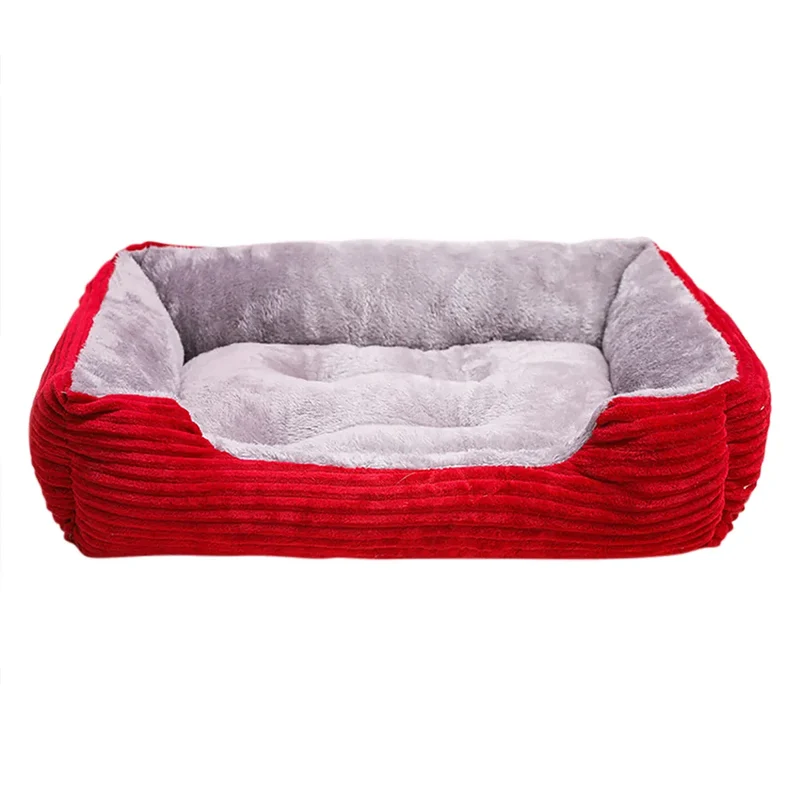 Bed for Dog Cat Pet Square Plush Kennel Medium Small Dog Sofa Bed Cushion Warm Winter Pet Dog Bed House Pet Accessories