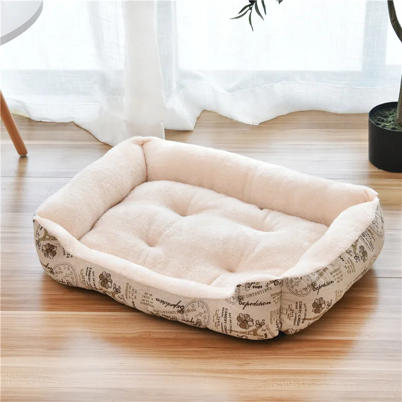Small Large Dog Pet Cat Sofa BedCat Dog Bed Sofa Set Puppy Sleep Cushion Dog Cat Soft Plush Kennel Mat Pad