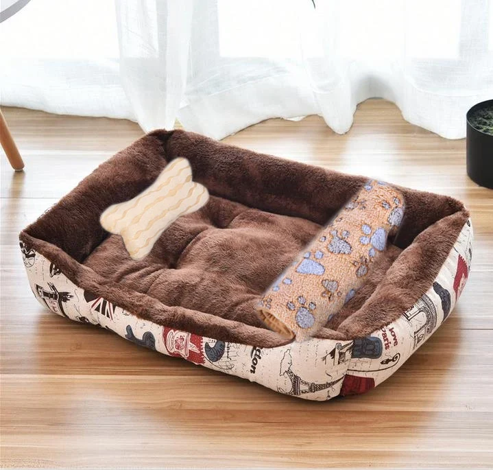 Small Large Dog Pet Cat Sofa BedCat Dog Bed Sofa Set Puppy Sleep Cushion Dog Cat Soft Plush Kennel Mat Pad