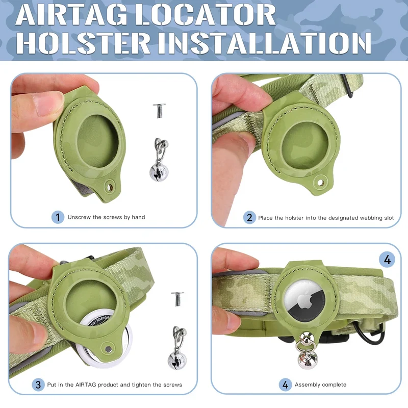 Anti-Lost Dog Accessories Airtag Dog Collar Pet Air TagTracker Protective Case for Dog Positioning Collar Collar Para Perro