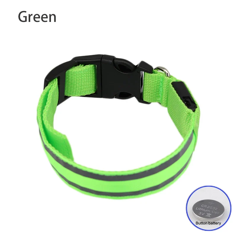 USB Rechargeable Dog Collar Light Luminous Flashing Glowing Bright Nylon Reflective LED Dog Collar Night Safety For Cats Puppy