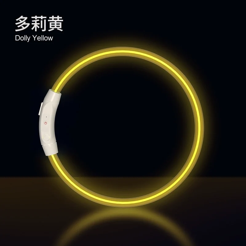 Dog Luminous Collar Night Walking Dog Luminous Night Light Big and Small Dogs Anti-Lost Charging Pet Collar with Light