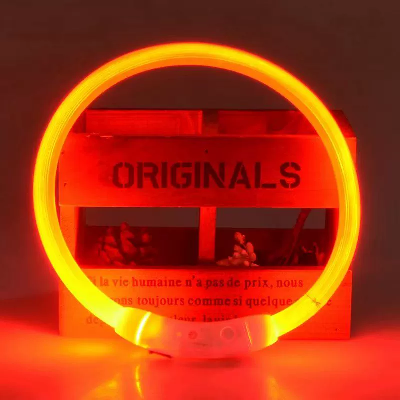 Dog Luminous Collar Dog Luminous Dog Collar Collar Pet Night Light Fluorescent Dog Reflective for Walking Dog at Night