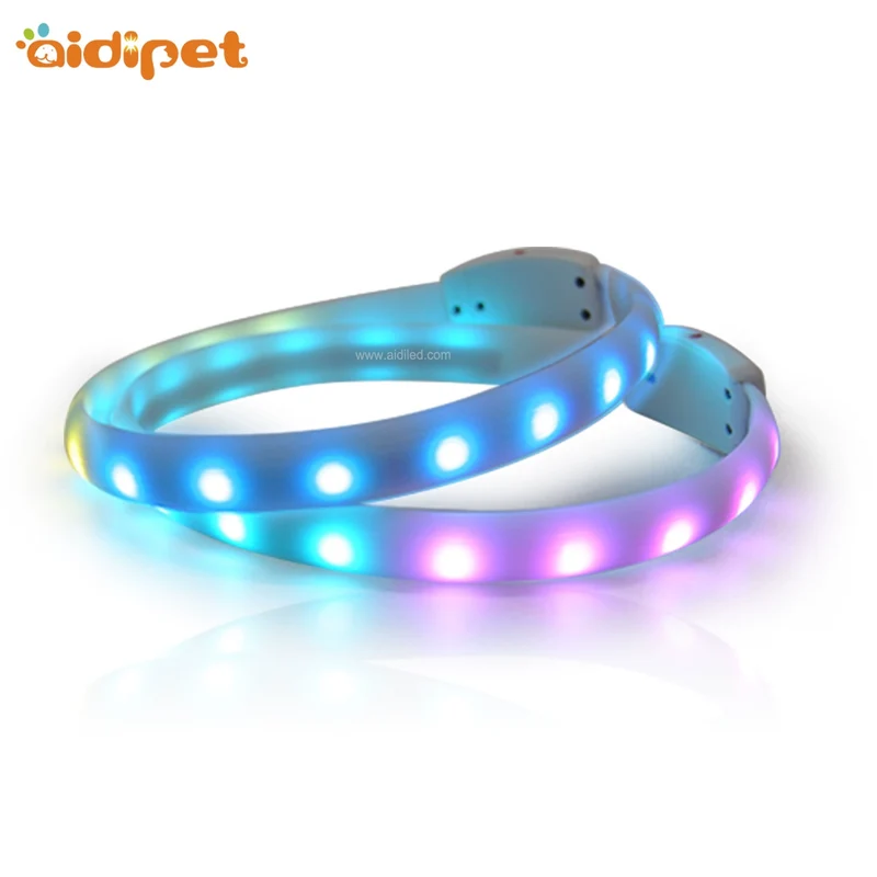 Dog Luminous Collar USB Charging Flash Collar Pet Luminous Anti-Lost Collar Teddy Night Dog Walking Light