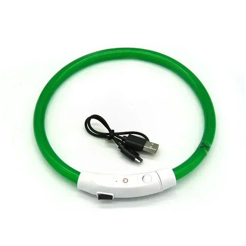 LED Pet Dog Collar Detachable Glowing Necklace Light Flashing USB Loss Prevention Anti-Lost Dogs Night Safety Luminous Products
